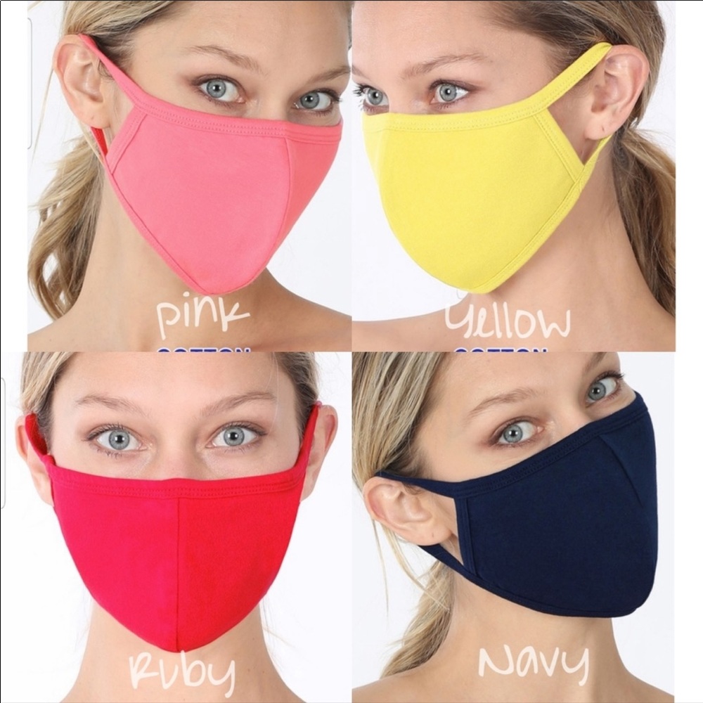 Made In USA Black Face Mask Cotton Reusable - Picture 3 of 5